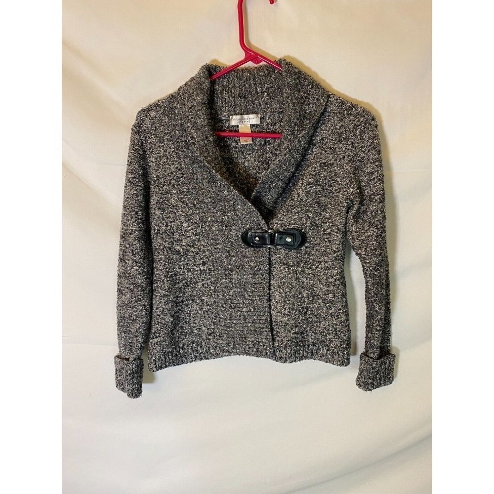 Preppy Chunky Knit Sweater Soft Grunge Gray Neutral Scandi Women’s Petite Small